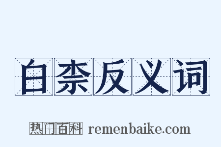 白柰反义词是什么意思的图片